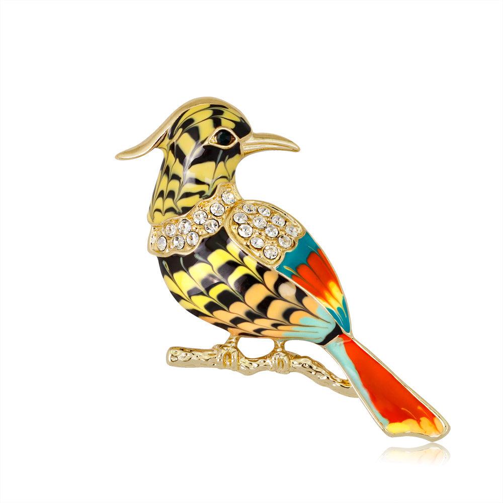Dripping Oil Painted Wild Animal Bird Corsage Brooch - Decotree.co Online Shop