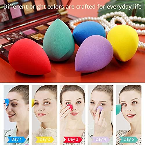 5 Pcs Makeup Sponge Set, Foundation Blending Beauty Sponge, Flawless for Liquid - Decotree.co Online Shop