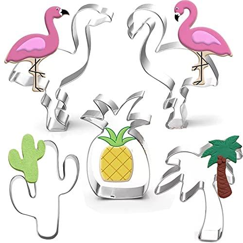 5 Pieces Hawaiian Cookie Cutter Set for Summer Tropical Beach Party Supplies - Decotree.co Online Shop