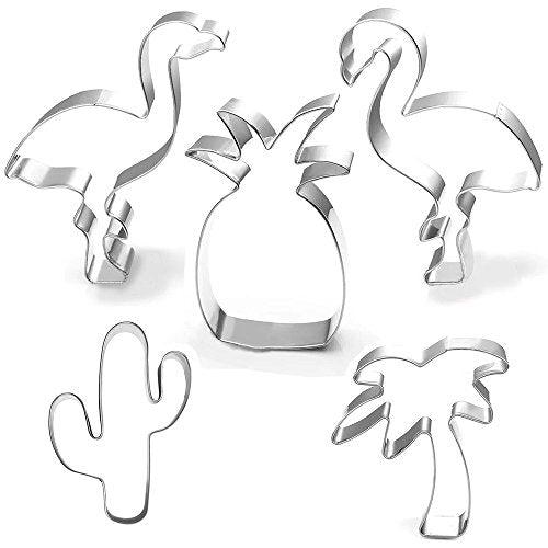 5 Pieces Hawaiian Cookie Cutter Set for Summer Tropical Beach Party Supplies - Decotree.co Online Shop