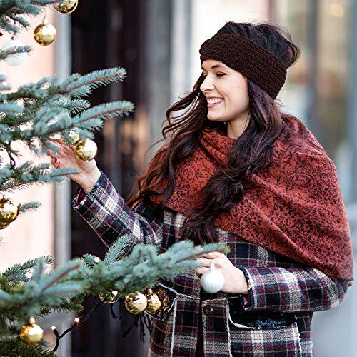 5 Pieces Knit Headbands Winter Ear Warmers, Hair Scrunchies Scarves for Women Girls - Decotree.co Online Shop