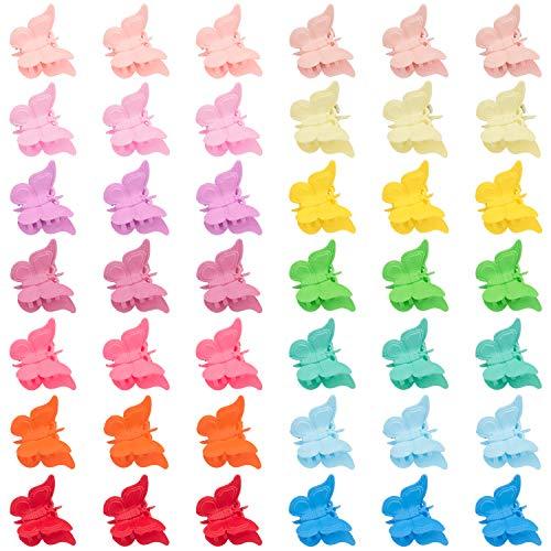 50 Pieces Butterfly Hair Clips Pastel Hair Clips Mini Cute Clips Hair Accessories for Hair 90s Girls Women with Box Package, Matte Colors - Decotree.co Online Shop