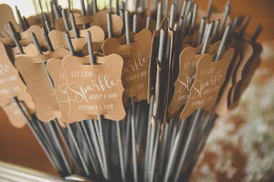 50 Sets Wedding Sparkler Tag, Sparkler Sleeves, Custom Sparkler Tags, Unique Sparkler Tags, Sparkler Send Off - Decotree.co Online Shop