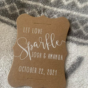50 Sets Wedding Sparkler Tag, Sparkler Sleeves, Custom Sparkler Tags, Unique Sparkler Tags, Sparkler Send Off - Decotree.co Online Shop