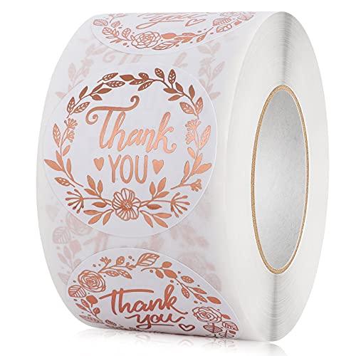 500 Pcs 1.5" Rose Gold Thank You Stickers for Supporting My Small Business Stickers, Envelope Seals, Thank You Labels - Decotree.co Online Shop