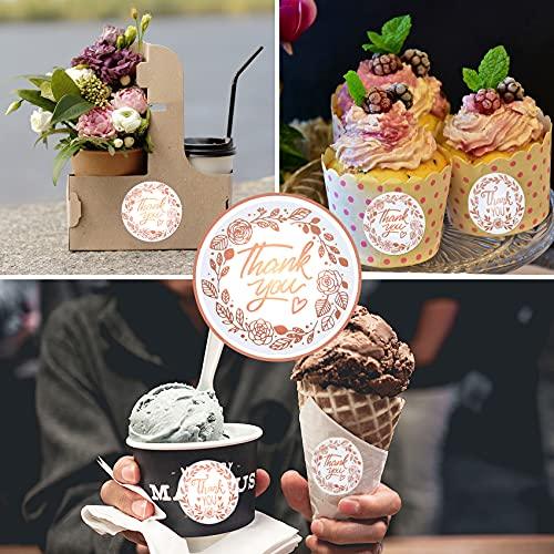 500 Pcs 1.5" Rose Gold Thank You Stickers for Supporting My Small Business Stickers, Envelope Seals, Thank You Labels - Decotree.co Online Shop
