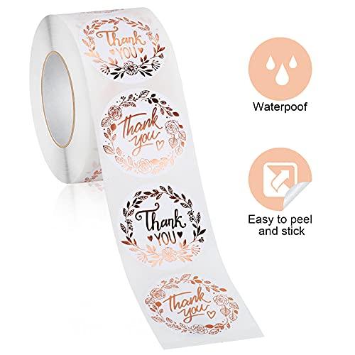 500 Pcs 1.5" Rose Gold Thank You Stickers for Supporting My Small Business Stickers, Envelope Seals, Thank You Labels - Decotree.co Online Shop