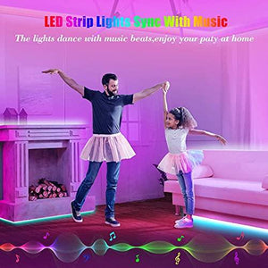 50ft Led Strip Lights, Music Sync Color Changing Led Light Strips, Led Lights for Bedroom Living Room Party Home Decoration - Decotree.co Online Shop