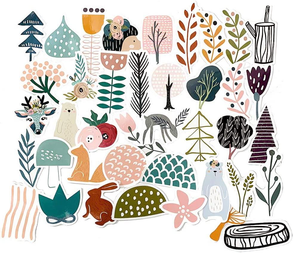 50PCS Scrapbook Stickers,Decorative Masking Cardstock Stickers for Personalize Laptop - Decotree.co Online Shop