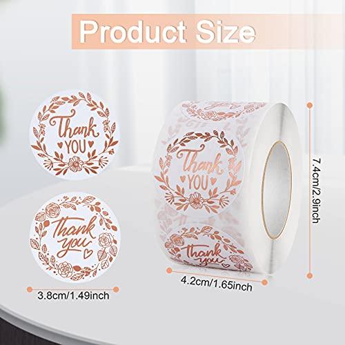 500 Pcs 1.5" Rose Gold Thank You Stickers for Supporting My Small Business Stickers, Envelope Seals, Thank You Labels - Decotree.co Online Shop