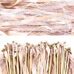 25 Pack Ribbon Wands Chromatic Silk Ribbon with Bells - Decotree.co Online Shop