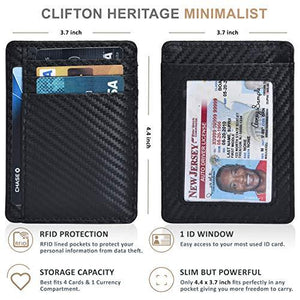 Front Pocket Slim Wallets- Genuine Leather Handmade Minimalist Credit Card Holder By Clifton Heritage - Decotree.co Online Shop
