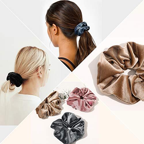 Scrunchies Hair Ties Accessories for Girls Women's Hair Big Velvet Cute Scrunchy Large Jumbo Giant Huge Scrunchie Bulk Pack Hairbands For Thick Curly Hair - Decotree.co Online Shop