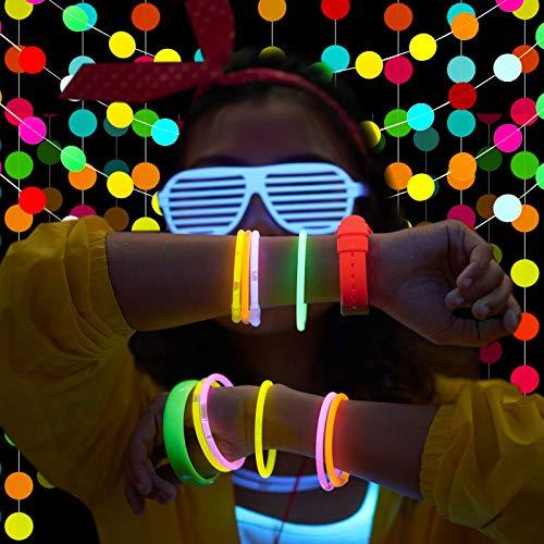 50 Pieces Neon Glow Balloons Glow in the Dark Supplies for Glow Neon Party - Decotree.co Online Shop