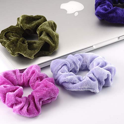 60 Pcs Premium Velvet Hair Scrunchies Hair Bands for Women or Girls Hair Accessories with Gift Bag,Great Gift for Holiday Seasons - Decotree.co Online Shop