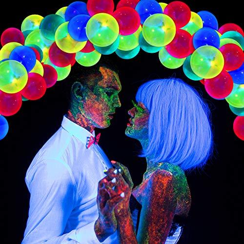 100pcs Neon Glow Party Balloons for Birthday and Wedding Decorations - Decotree.co Online Shop