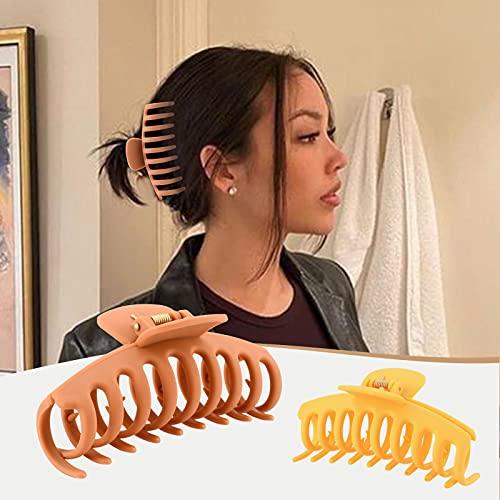 12 Pack Large Hair Claw Clips for Woman, Matte Banana Clips,Strong Hold jaw clip,Hair Clamps for Thin Thick Hair,christmas gifts for women - Decotree.co Online Shop