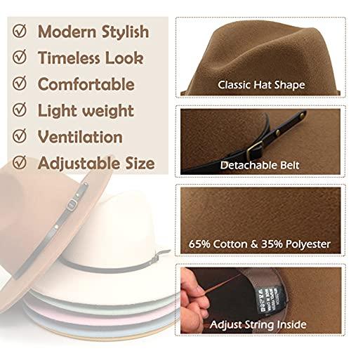 Women Belt Buckle Fedora Hat Dark - Decotree.co Online Shop