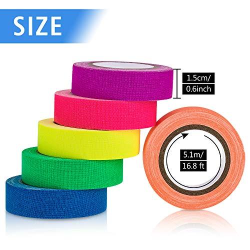 6 Colors Neon Gaffer Cloth Tape, Fluorescent UV Blacklight Glow in The Dark Tape for UV Party - Decotree.co Online Shop