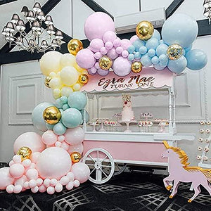 134pcs Party Balloon Arch kit Macaron Rainbow Cream Balloons Party Decoration (134PCS- Macaron) - Decotree.co Online Shop