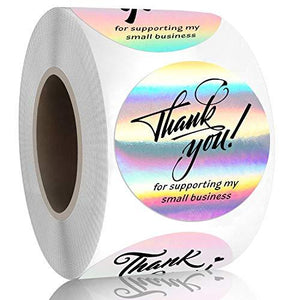 1.5" Thank You for Supporting My Small Business Stickers, 4 Designs, Highly Recommended for Small Business Owners - Decotree.co Online Shop