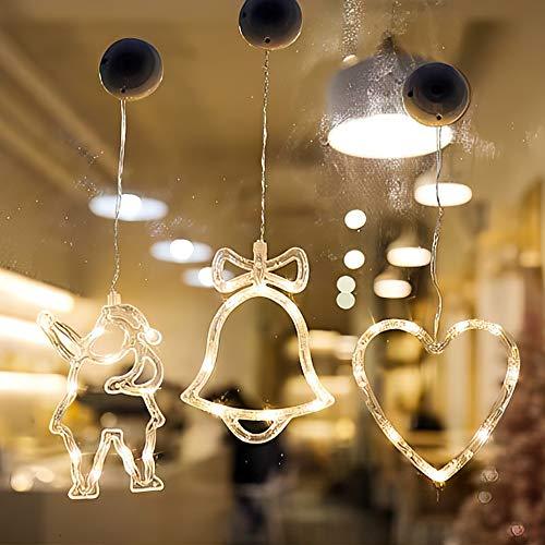 Christmas Bells Motif Hanging Lights 8" LED Jingle Bell Icicle Lights 2 Pack for Xmas Party Bedroom Winter New Year Indoor Outdoor Decor - Decotree.co Online Shop