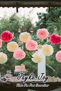 20 Pcs Paper Pom Poms Kit, Tissue Paper Flowers for Birthday, Wedding, Bachelorette, Baby Shower, Girl Nursery Decoration (Pink Mix) - Decotree.co Online Shop
