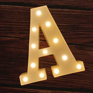 LED Marquee Letter Lights 26 Alphabet Light Up Marquee Number Letters Sign for Wedding Birthday - Decotree.co Online Shop