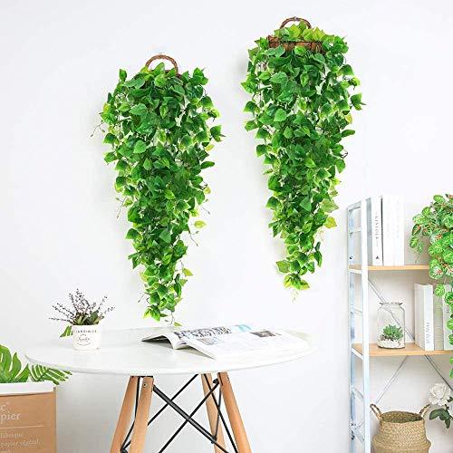 3pcs Artificial Hanging Plants, 3.6ft Fake Hanging Plant, Fake Ivy Vine for Wall House Room Indoor Outdoor Decoration (No Baskets) - Decotree.co Online Shop