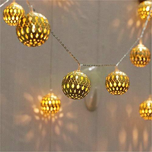 40 LED Globe String Lights, Halloween Decorations Golden Moroccan Hanging Lights for Bedroom, Party, Wedding, Christmas Tree - Decotree.co Online Shop