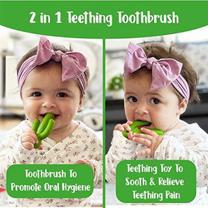 Cactus Baby Teething Toys for Newborn Infants and Toddlers - Self-Soothing Pain Relief Soft Silicone Teether - Decotree.co Online Shop