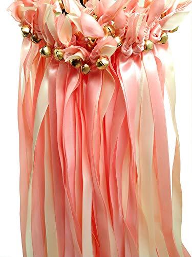 25 Pack Wedding Ribbon Wands with Triple Ribbon and Bell - Decotree.co Online Shop