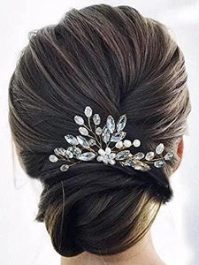 Pearl Bride Wedding Hair Pins Crystal Bridal Head Piece Rhinestones Hair Accessories for Women and Girls (Gold) - Decotree.co Online Shop