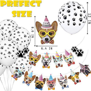 33PCS Dog Banner balloons for Dog Themed Party Decorations - Decotree.co Online Shop