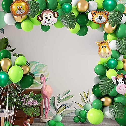 144pcs Party Balloon garland kit Green Forest Jungle Safari Theme Balloons Party Decoration Baby Shower Birthday Backdrop (144PCS- Safari) - Decotree.co Online Shop