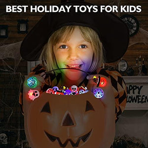 Halloween Treats 50pcs Halloween LED Ring Light Up Rings Halloween Toys - Decotree.co Online Shop