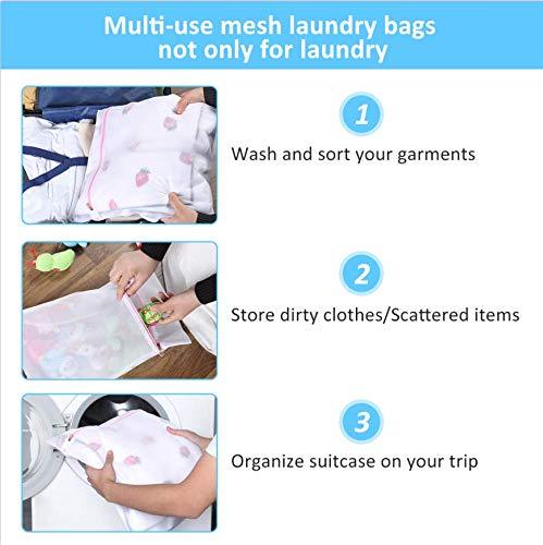 7Pcs Mesh Laundry Bags for Delicates with Premium Zipper, Travel Storage Organize Bag, Clothing Washing Bags - Decotree.co Online Shop