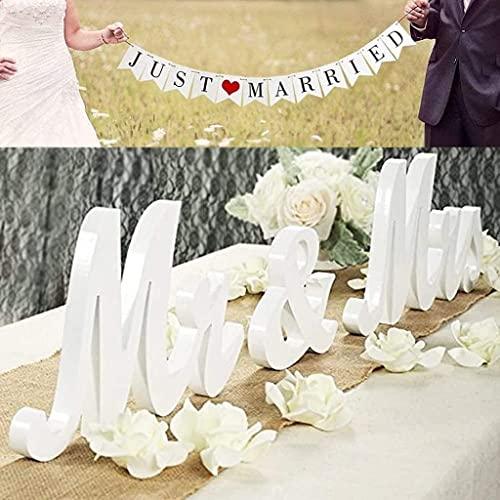 Wedding Decorations Set,Large Mr and Mrs Sign & Just Married Banner,Mr & Mrs Signs for Wedding Table,Wedding Decorations - Decotree.co Online Shop