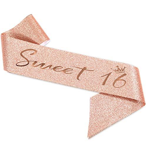 16th Birthday Sash and Tiara for Girls, Sweet Sixteen Birthday Sash Crown 16 & Fabulous Sash and Tiara for Girls, 16th Birthday Gifts for Happy 16th Birthday Party Favor Supplies - Decotree.co Online Shop