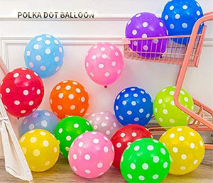 50PCS Polka Dot Balloons 12 Inch Latex Polka Dot Balloon Multicolor for Wedding Birthday Party Festival Christmas Decorations - Decotree.co Online Shop