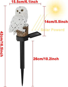 Garden Solar Lights Outdoor Decorative Resin Owl Solar LED Lights with Stake for Garden Lawn Pathway - Decotree.co Online Shop