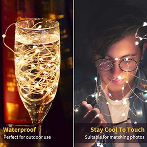 12 Pack Led Fairy Lights Battery Operated String Lights Waterproof Silver Wire 7 Feet 20 Led Firefly Starry Moon Lights for DIY Wedding Party Bedroom Patio Christmas (Warm White) - Decotree.co Online Shop