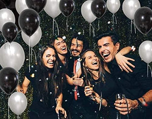Metallic Chrome Silver Balloons 12 Inch Shiny Glossy Latex Helium party Balloons for Women Men Birthday Baby Shower Wedding Bridal Shower - Decotree.co Online Shop