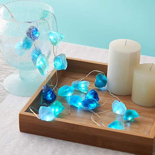 Natural Fluorite Crystal String Lights USB/Battery Powered 6.5FT 20 LEDs with Remote for Indoor Outdoor Tent Wedding Anniversary Birthday Decor Party - Decotree.co Online Shop