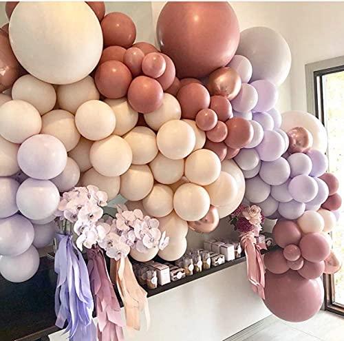 87pcs Balloons Garland Arch Cream Peach Pearl White Balloons 30th Birthday Decorations - Decotree.co Online Shop