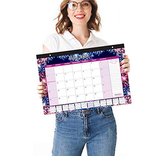 Desk Calendar 2021-2022: Large Monthly Pages 17 x 11-1/2 Inches Runs from July 2021 Through December - Decotree.co Online Shop