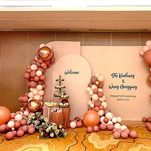 185 pcs Cream Pink Rose Balloon Arch Kit for Party Decorations (185PCS- Macaron Pink) - Decotree.co Online Shop