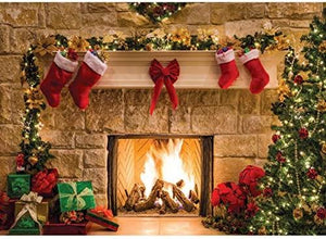 Christmas Photography Backdrops Child Christmas Fireplace Decoration Background for Photo - Decotree.co Online Shop