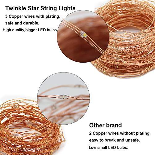 200 LED 66 FT Copper String Lights Fairy String Lights 8 Modes LED String Lights - Decotree.co Online Shop