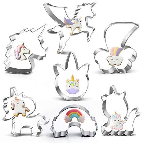 7 Pieces Unicorn Cookie Cutter Set for Kids Holiday Wedding Birthday Favors - Decotree.co Online Shop
